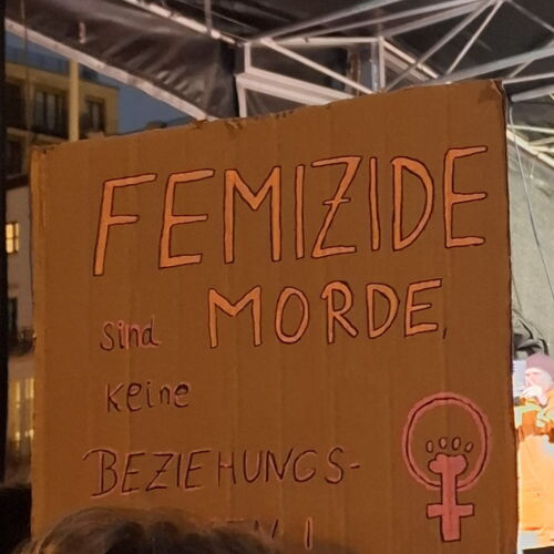 Plakat "Femizide sind Morde"